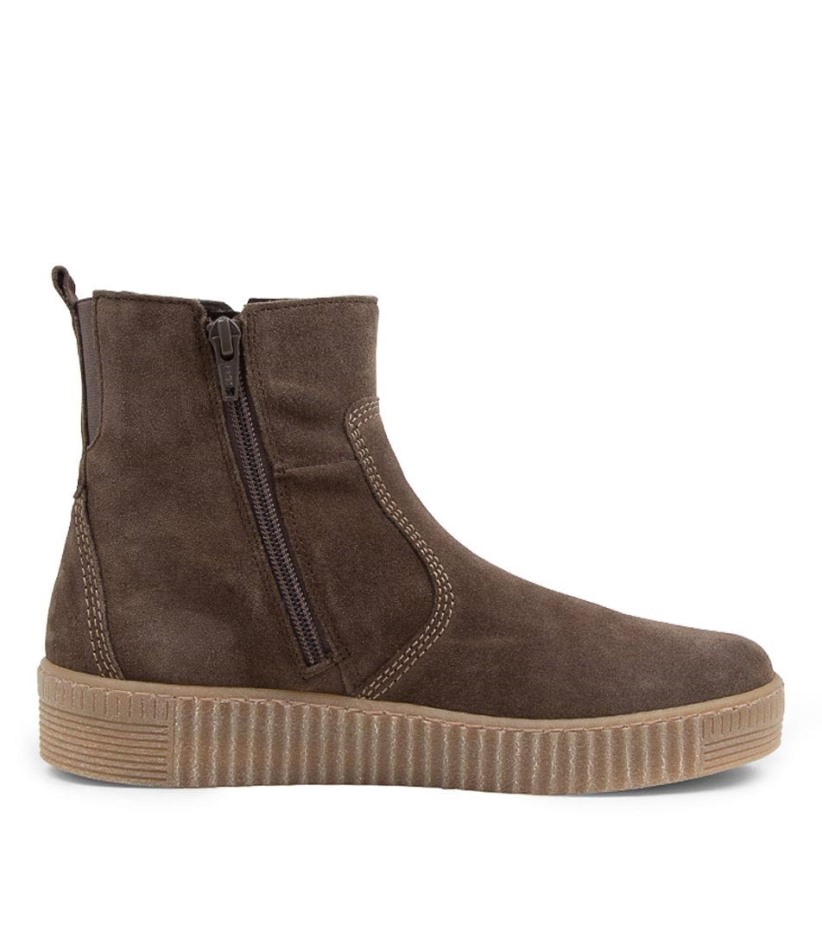 Gabour | Bottines Exclusives En Daim Tartufo Abarcy